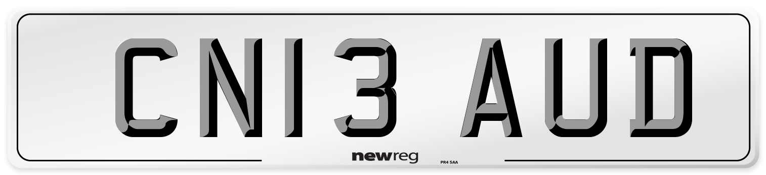 CN13 AUD Number Plate from New Reg
